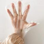 PE Disposable Plastic Gloves / Thicken Poly Gloves Food Prep Handling Gloves