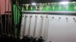 Glass measuring cylinder for test bench