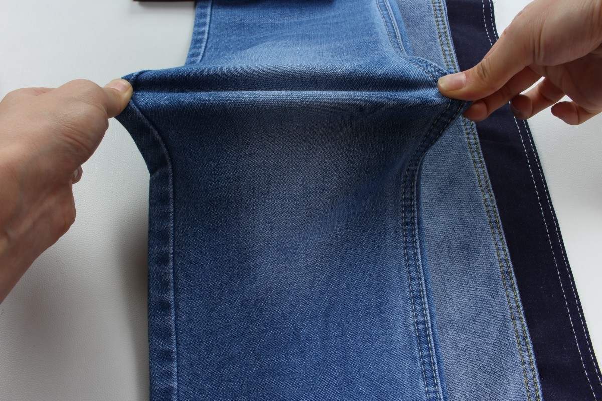 Wholesale 10 Oz Dark Blue Stretch Woven Denim Fabric For Jeans