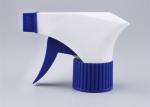 Empty Blue / White Spray Bottle Cap , Racheted Closure Hand Pump Water Mister