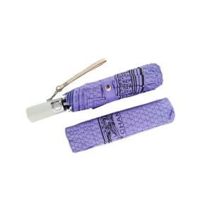 Quality Lady Purple Semi Automatic Open And Close Umbrella With Black Metal Frame wholesale
