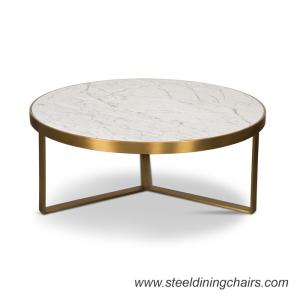China ss201 Round Marble Top Coffee Table on sale