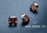 Light Brown Cushion Cut Moissanite Diamond 6mm For Decoration