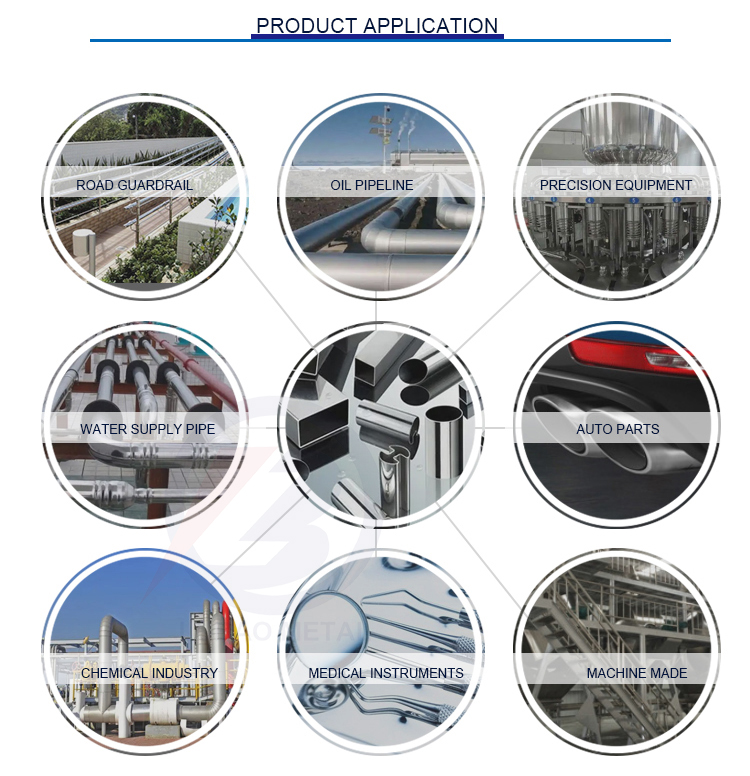 Round Stainless Steel Pipe ASTM AISI SS 304 316L 316 310S 1.4301 321 904L 201 inox SS Mirror Finish Welded Tube