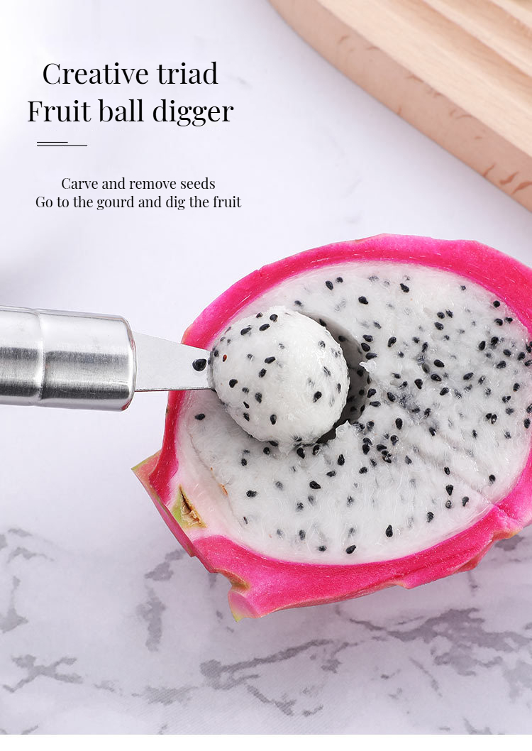 Hand Vegetable Slicer and Watermelon Ball Spoon Set for Multifunctional Kitchen Tools