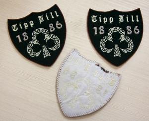Quality Brown RPET Personalised Embroidered Badges Logo Shape Personized wholesale