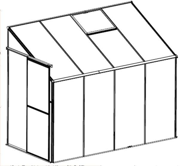 Aluminum Frame Sunshine Room Garden House Wall Mounted Green House