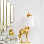Resin Giraffe Creative Table Lamps for Chirldren's Bedroom Study table Light(WH