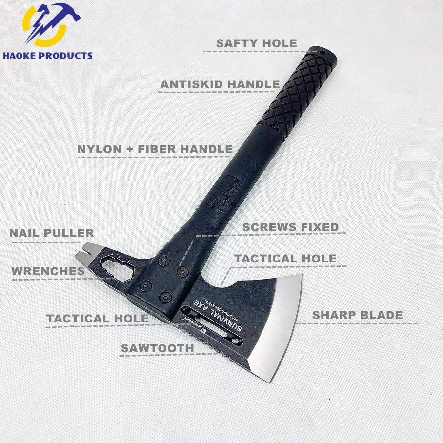 Light Weight Multi-Function Survival Axe Stainless Steel Rescue Axe with Sharp Blade
