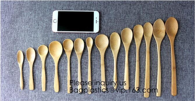 Eco friendly 5 Pieces Fork Knife Spoon Bamboo Disposable Cutlery Set Reusable Bamboo Cutlery Travel Set Bagease pack