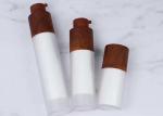 Matte Bamboo Airless Bottle , 30ml Airless Pump Bottle For Face Serum