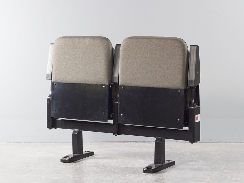 Folding Fabric Beam Mounted Stadium VIP Chair With Armrest