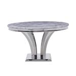 Round Marble Top Grey SS Steel Furniture Dining Table