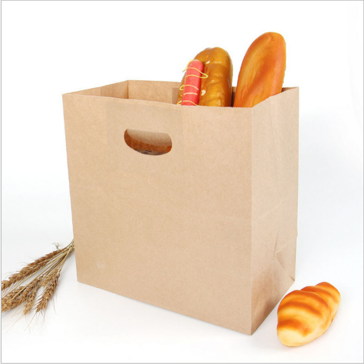 Custom Food Grade Bag Recycled Brown Paper Bag Logo Printed Kraft Paper Bag