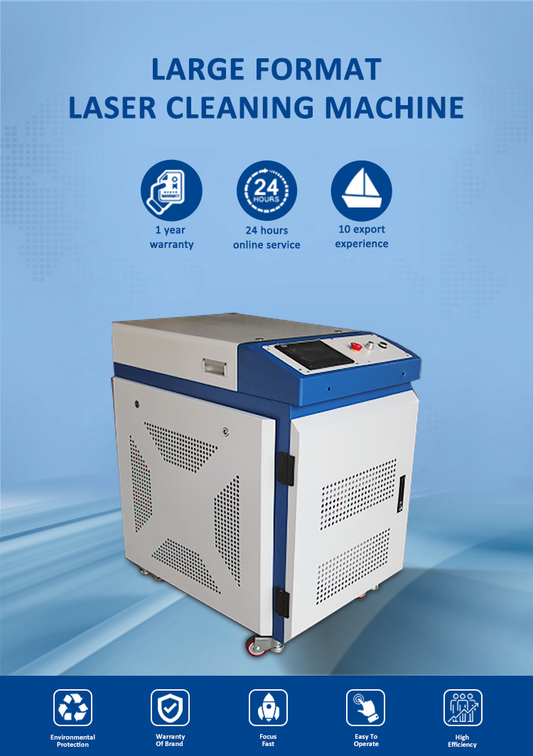 1000w Laser Cleaning Machine Large Format Fiber Laser Cleaner Work For Cleaning Oil On Metal