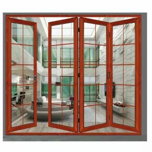 Quality SGS Enviromental Friendly 4 Panel Sliding Glass Door Modern Aluminum Bi Fold Doors wholesale