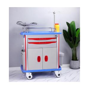 Quality Clinic Monitor Emergency Nursing Abs Plastic Medical Trolley Cart wholesale