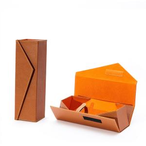 Quality Wine Classical PU Leather Packaging Gift Boxs With Accessories wholesale