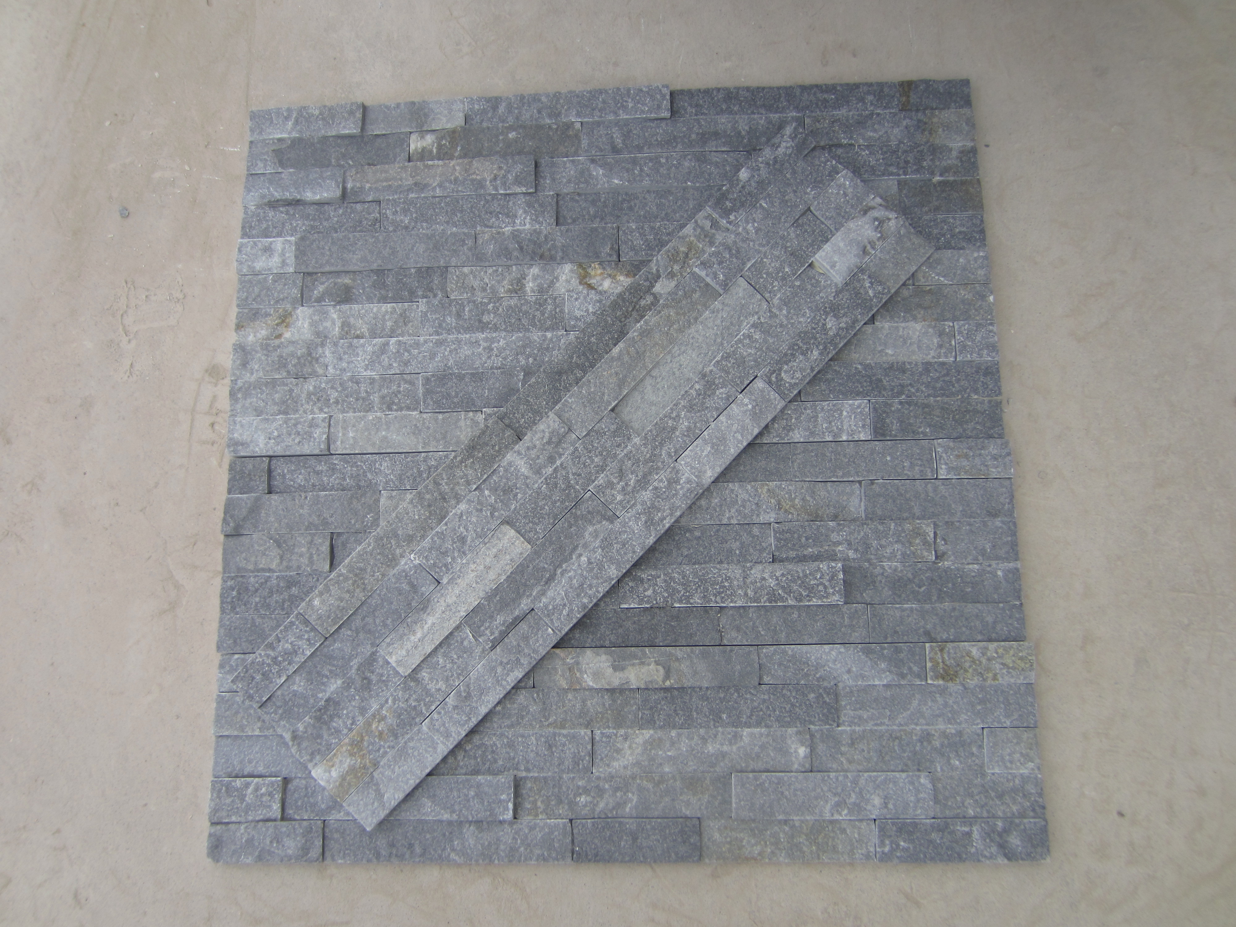 Blue Quartzite Interior Stacked Stone Veneer Wall Panels