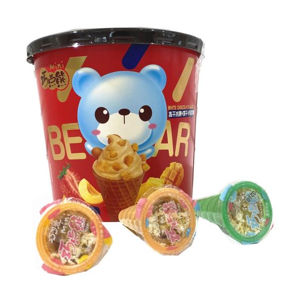 Cheap 10g Freeze Dried Fruit With Chocolate Jam Crisp Waffle Ice Cream Cone for sale