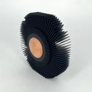 Quality Sunflower Profiles Extruded Aluminium Heat Sink AL6063 With Copper Core wholesale