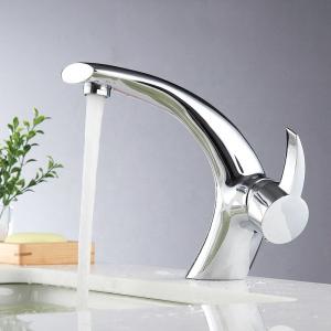 Quality Brass Modern Single Hole Single Handle Basin Mixer In Chrome wholesale