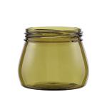 30g 50g 80g 100g Cosmetic Clear Green Glass Jar With Plastic Lid For Body Cream