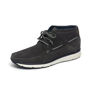 Quality Pig leather Lining Anti Slip Mens Grey Leather Boots wholesale