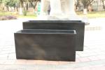 Matte Rectangle Fiber Clay Planter With Drainage Holes