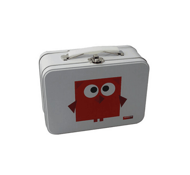 Colorful Rectangle Metal Tin Lunch Boxes For Kids , Tin Lunch Containers
