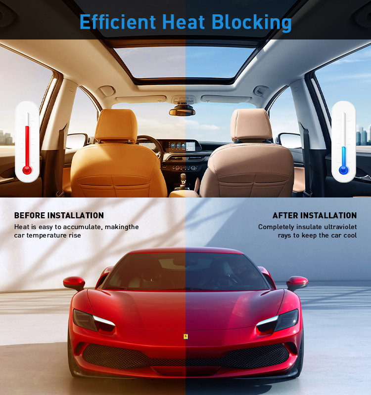 1.52 X 30m Car Nano Window Ceramic Film AIR Series High Insulation 2mil