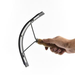 Quality Stainless Steel Horse Sweat Scraper 21.5cm * 22.8cm With Smooth Wooden Handle wholesale