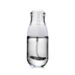 China Empty Clear 30ml Glass Liquid Foundation Bottle With White Pump F139