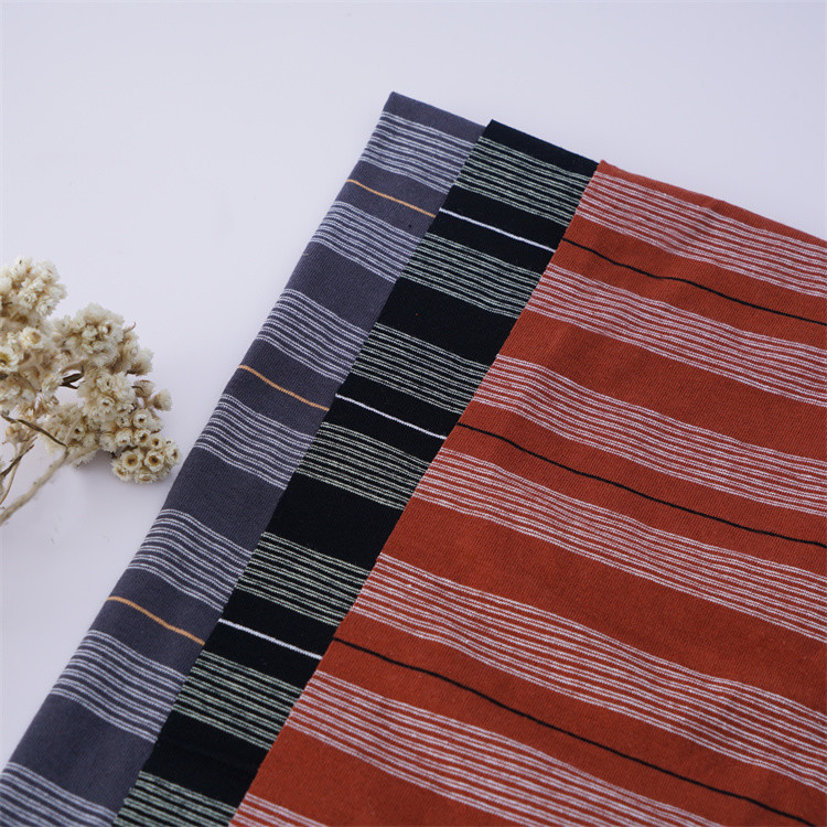 Soft Delicate Natural Comfortable Striped Knit Fabric For Jersey