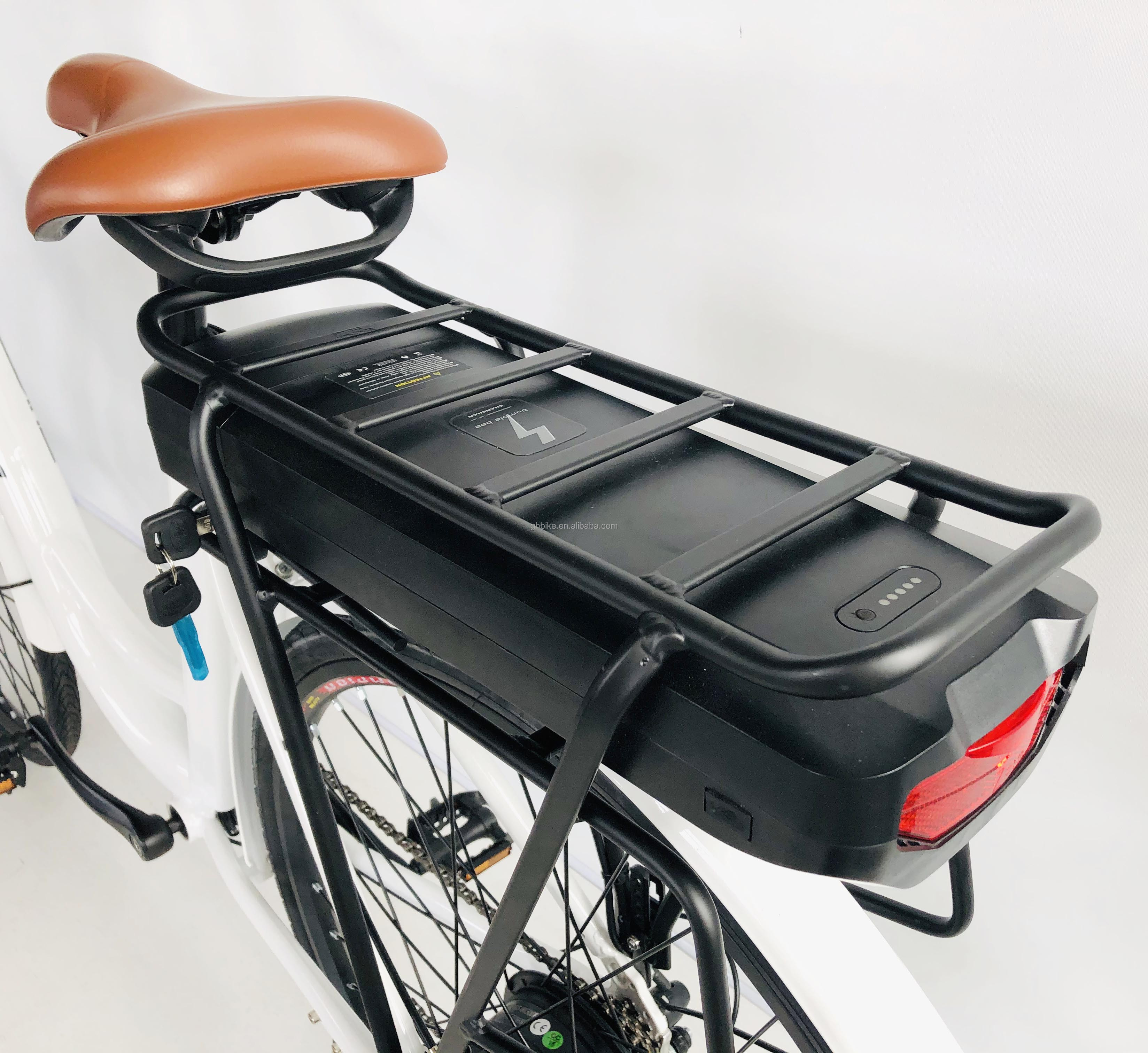 48V 14AH Lithium Battery 7 Speeds Aluminum Frame Electric Lady Bicycle 700C 500W