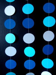 Quality Blue Ombre Paper Circle Garland wholesale