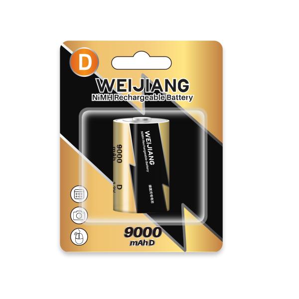 Professional OEM Supplier LR20 Rechargeable Batteries 1.2v D Size 9000mAh nimh