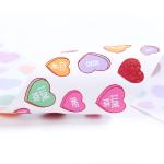 Wholesale Heart Print High Strength Polyester Ribbon 75mm Roll