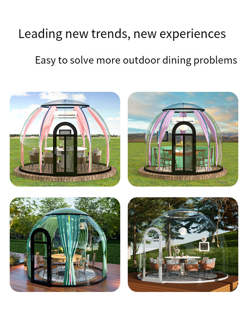 Outdoor Camping Homestay Windproof insulation PC Room Hotel Catering Bubble Room Transparent tent