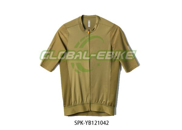 Custom Cycling Jersey With Breathability Reflective Film YKK Zipper / Rear