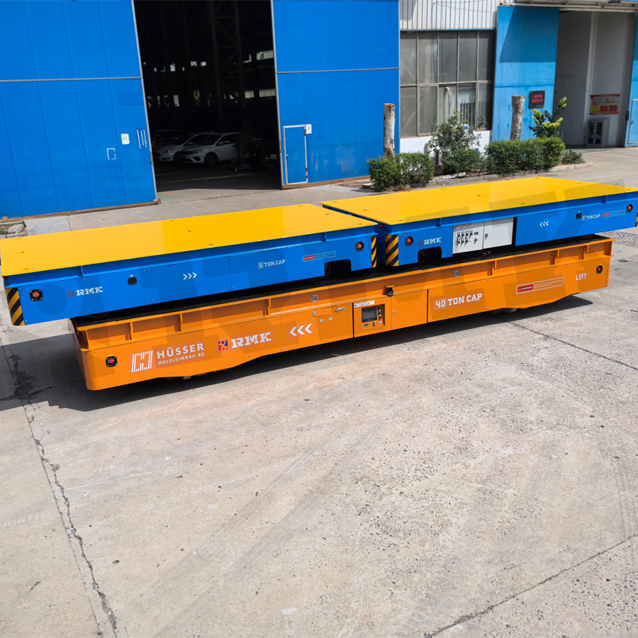 40 Tons Omnimove Transfer Cart With Lifting Dual Platforms Electric Transfer Cart