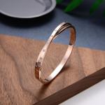 Stainless Steel Gold Rhinestone Bracelet