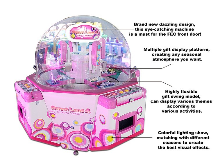 4 Players Candy Toy Machine , Game Center Toy Dispensing Vending Machine