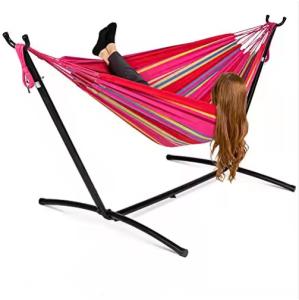 Quality Comfortable Black Hammock Chair Stand Customizable Outdoor Furniture wholesale