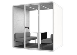 Quality Council Chamber For 4 Person Soundproof Cabin Privacy Meeting Room Silent Office Pods wholesale
