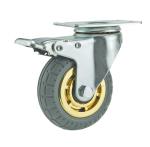 3inch 4inch 5inch Light Duty Golden Free Wheel Rubber Plastic Trolley Dustbin