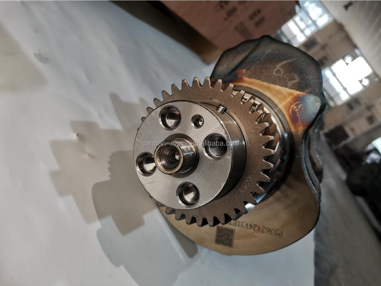 SINOTRUK CNHTC Cummins 6bt Crankshaft With Gear 3929037 5362424 Long Lasting
