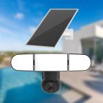 4G Spotlight Camera Outdoor 8W Solar Powered 4MP Live View Solar IP Camera