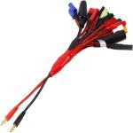 Silicone RC Battery Charger Leads , 19 In 1 Multifunctional Lipo Charging Leads