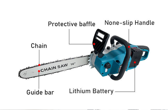 Power Tools 16" 2000w Electric Industrial Chainsaws For Wood Cutting